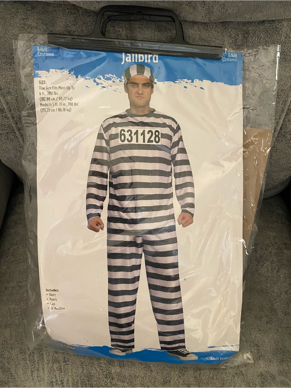 Jailbird Adult Costume OSFM